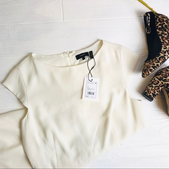 Theory Cap Sleeve Crepe Dress - Picture 2 of 7